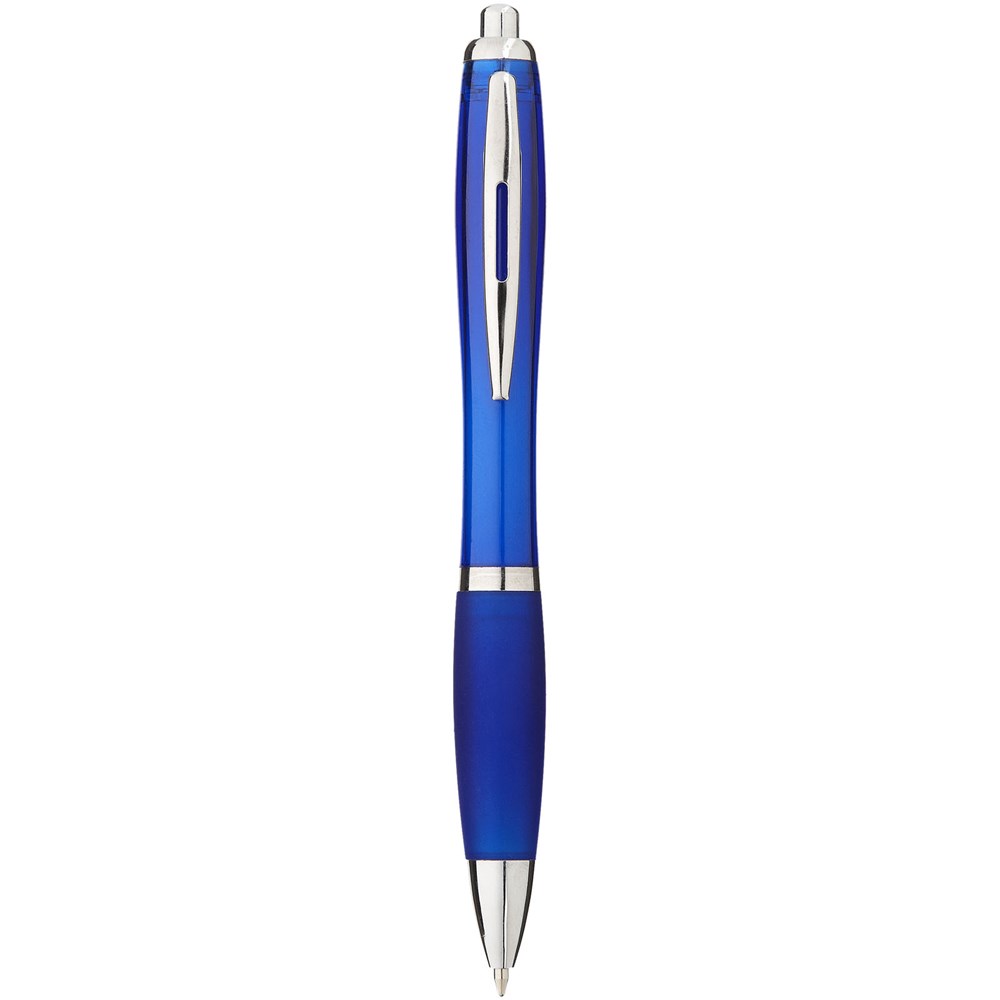 Stylo bille avec corps et grip colorés Nash (encre bleue) Bleu royal