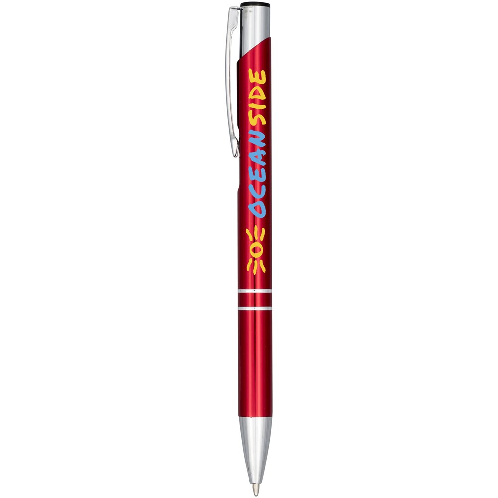 Stylo bille aluminium anodisé Moneta (encre bleue) rouge