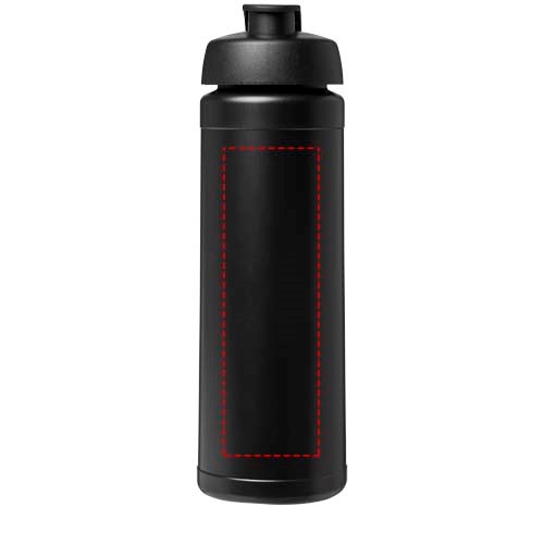 Bouteille de sport Baseline Rise de 750 ml recyclée avec couvercle rabattable Noir, Noir