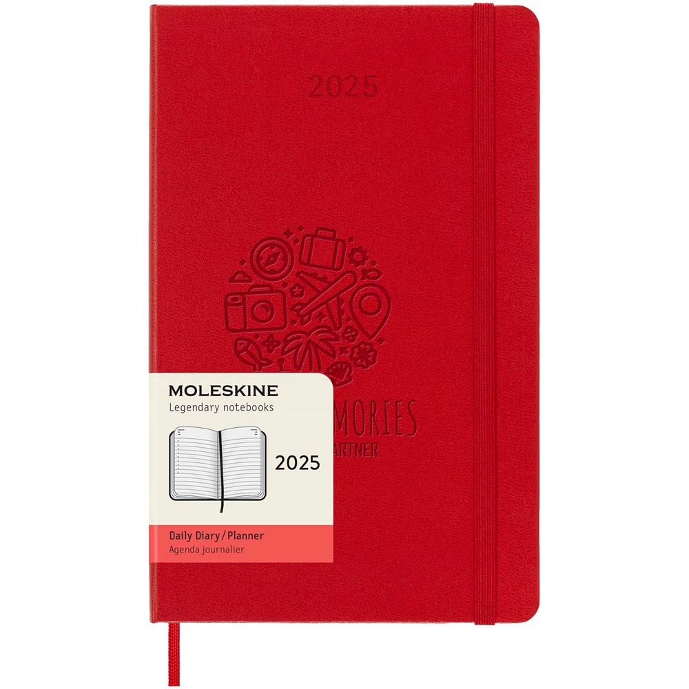 Moleskine Hardcover 12 Monate Tageskalender scharlachrot