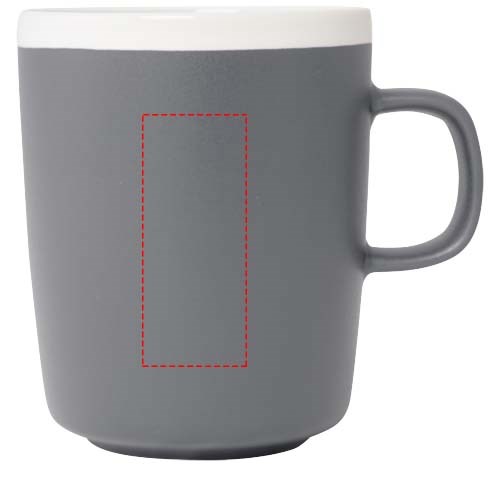 Tasse en céramique Lilio de 310 ml gris