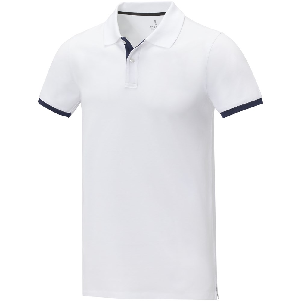 Polo Morgan manches courtes deux tons homme Blanc