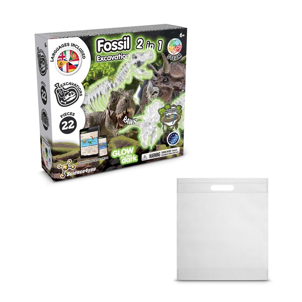 2 in 1 Fossil Excavation Kit IV Lernspiel lieferung inklusive einer non-woven tasche (80 g/m²) weiss