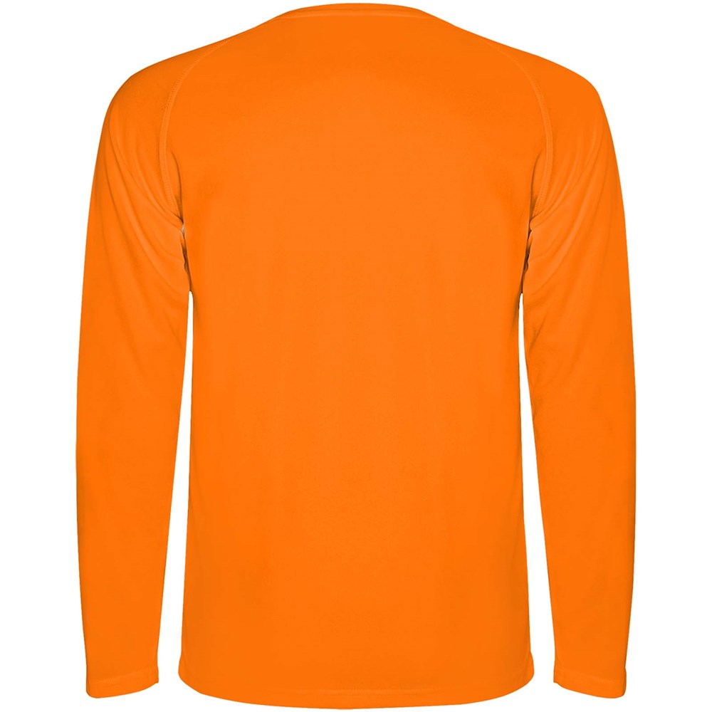 Montecarlo Langarm-Sport-Shirt für Kinder Fluor Orange