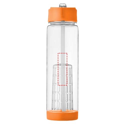 Tutti frutti 740 ml Tritan™ Sportflasche mit Infuser transparent, orange