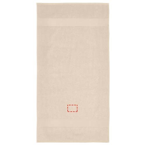 Serviette Charlotte de 50 x 100 cm en coton de 450 g/m² Beige