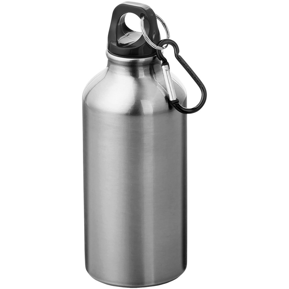 Oregon 400 ml RCS-zertifizierte Trinkflasche aus recyceltem Aluminium mit Karabinerhaken