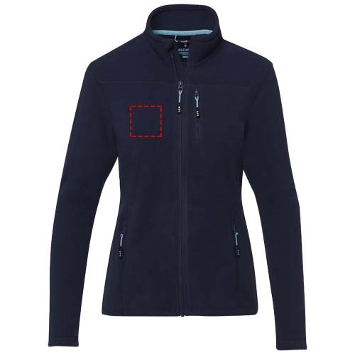 Veste Amber pour femme en polaire entièrement zippée recyclée GRS Marine