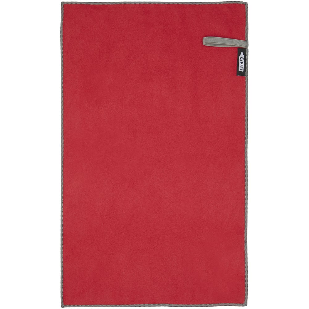 Serviette Pieter certifiée GRS ultra-légère et à séchage rapide 30 x 50 cm rouge