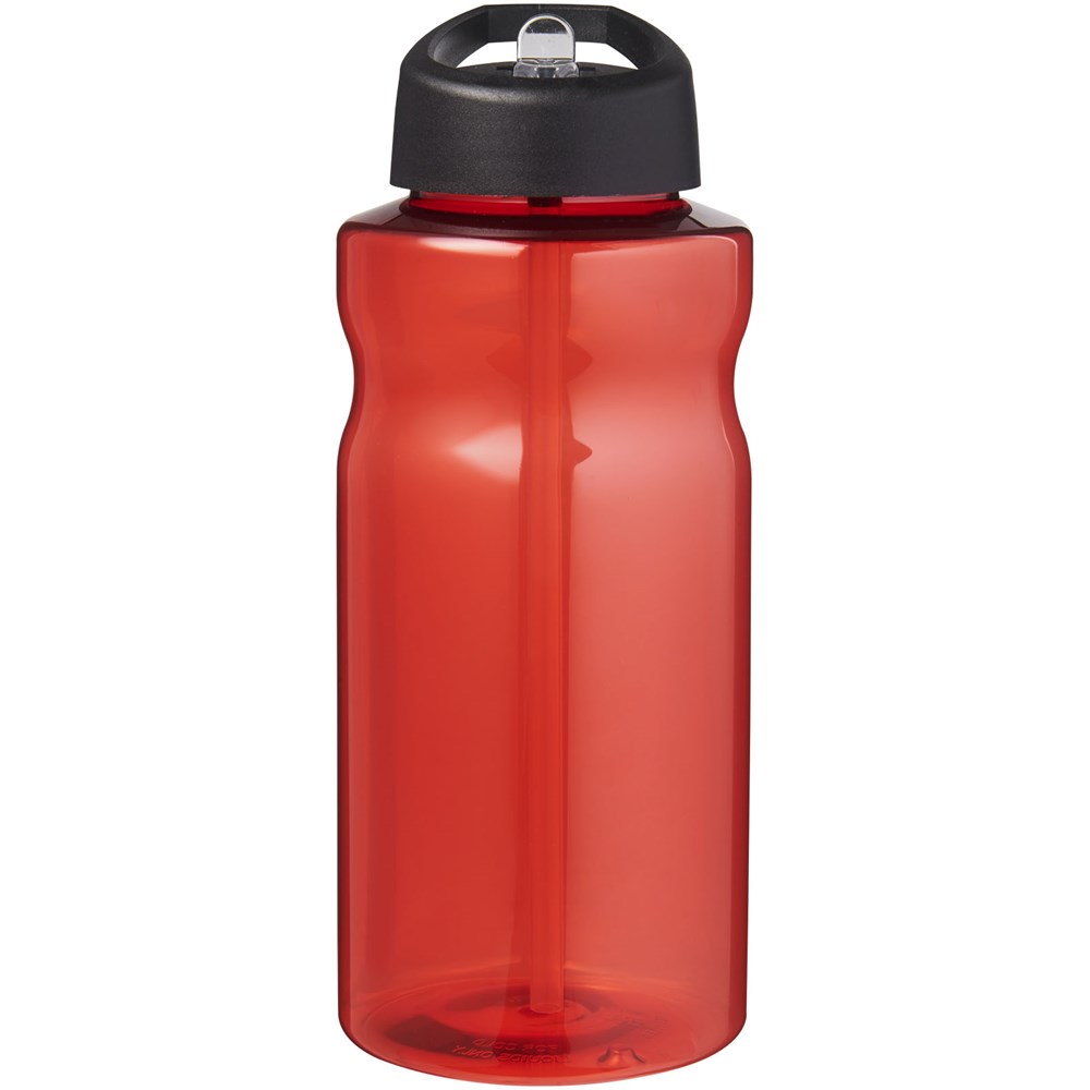 Bouteille de sport H2O Active® Eco Big Base de 1 litre avec couvercle à bec verseur Rouge, Noir