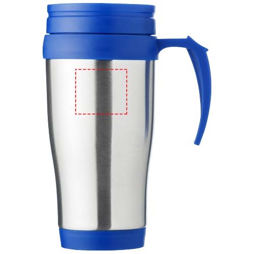 Mug isotherme Sanibel 400ml Argent, Bleu