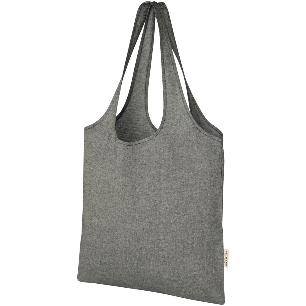 Pheebs 150 g/m² recycelte Tragetasche 7L heather schwarz