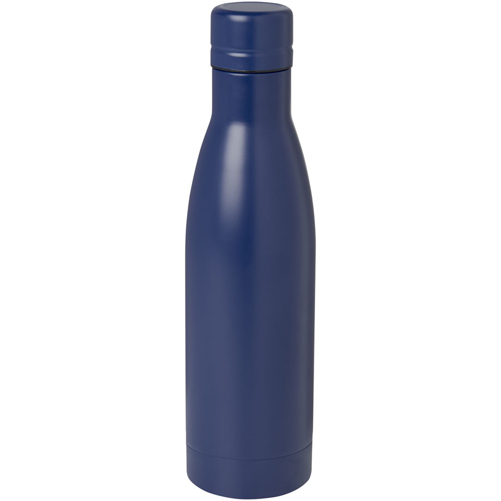 Bouteille isotherme Vasa en acier inoxydable recyclé certifié RCS de 500 ml avec isolation par le vide et couche de cuivre bleu