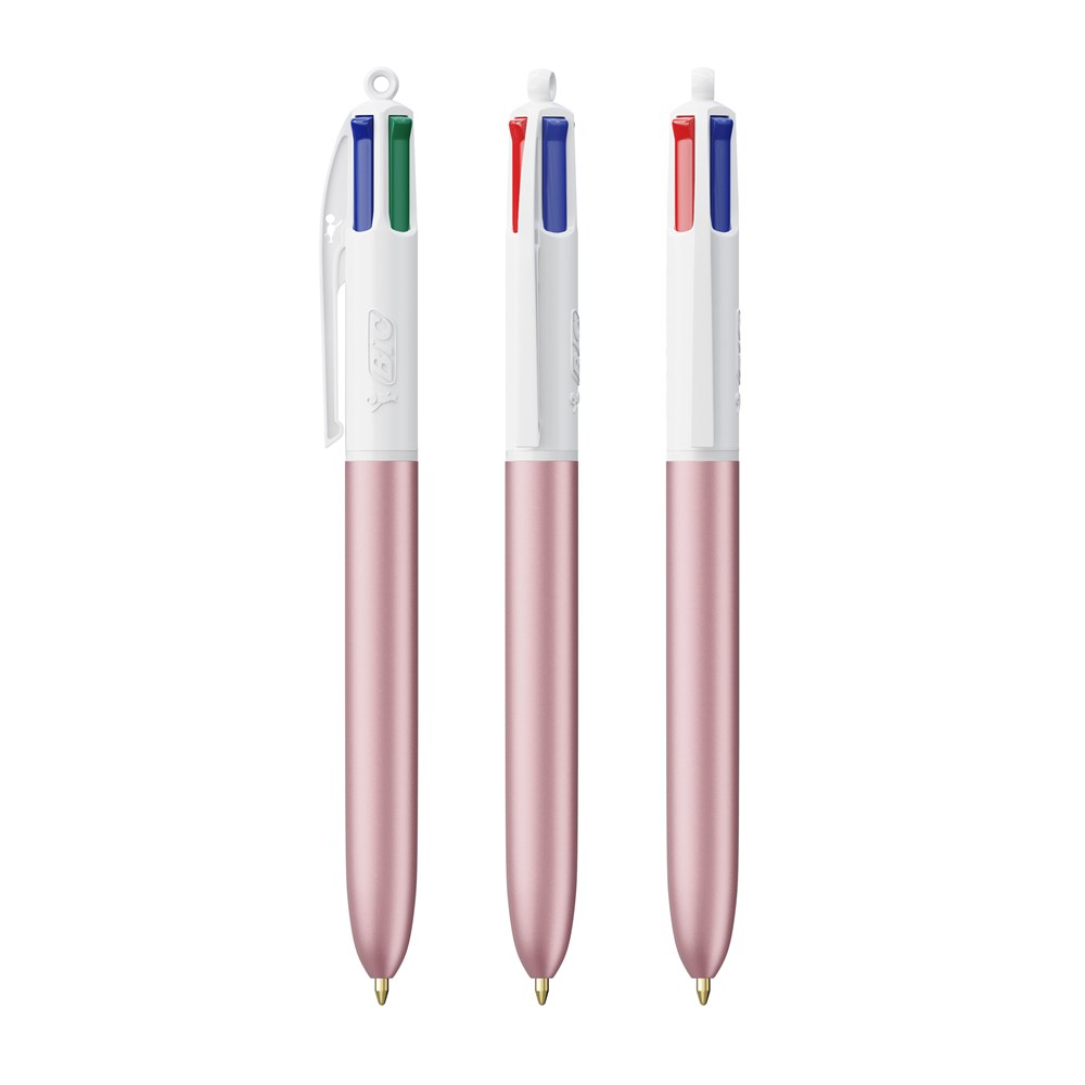 BIC® 4 Colours Glacé with Lanyard Rosa Glacé / Weiss