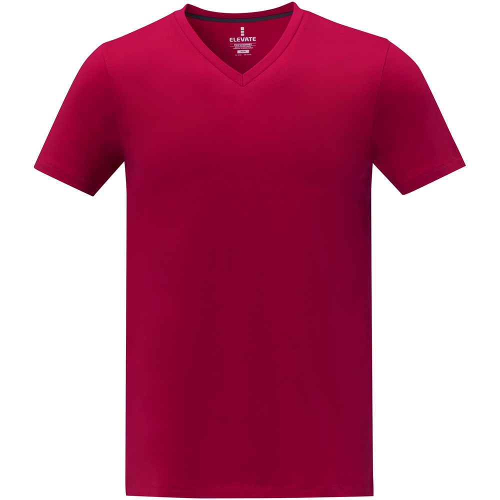 T-shirt Somoto manches courtes col V homme rouge