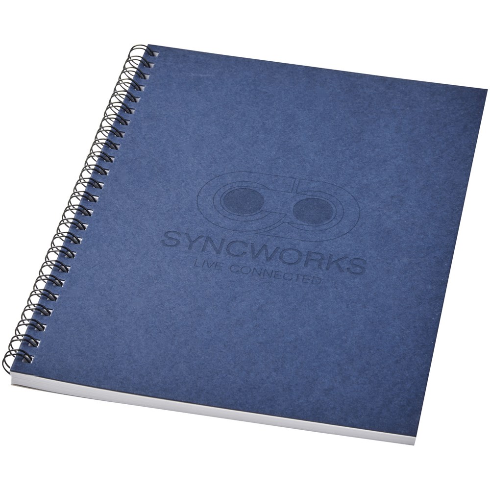 Carnet de notes spirales Desk-Mate® A5 coloré bleu foncé