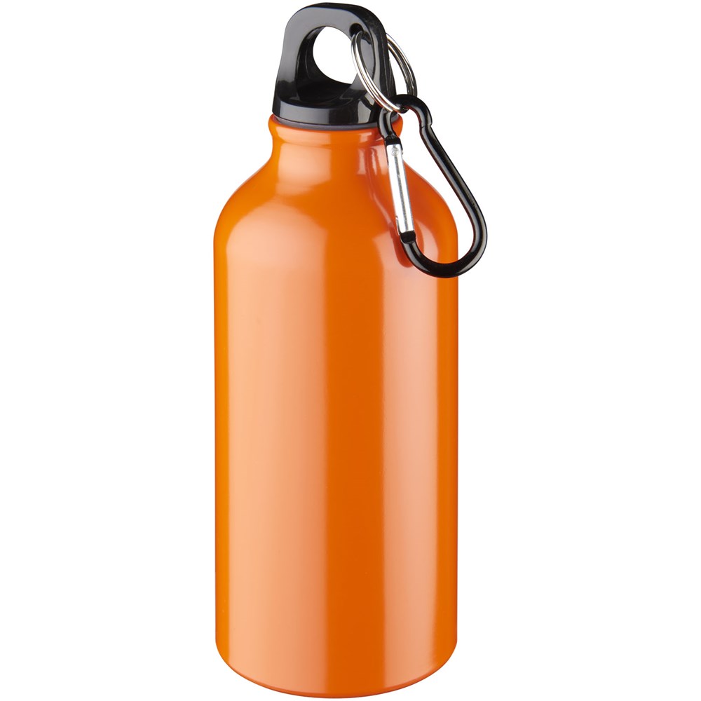 Oregon 400 ml Aluminium Trinkflasche mit Karabinerhaken orange