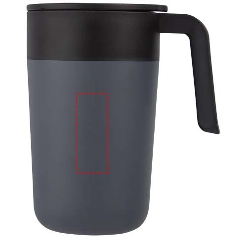 Tasse Nordia de 400 ml recyclée à double paroi gris