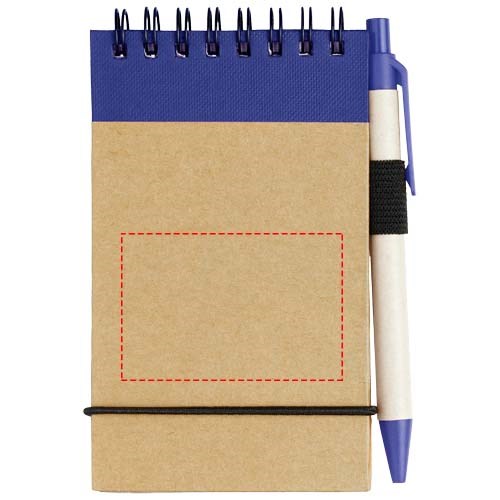 Zuse A7 Recycling Notizblock mit Stift natur, navy