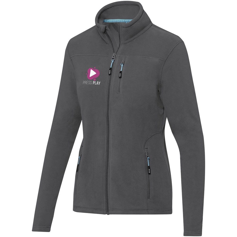 Veste Amber pour femme en polaire entièrement zippée recyclée GRS Gris storm