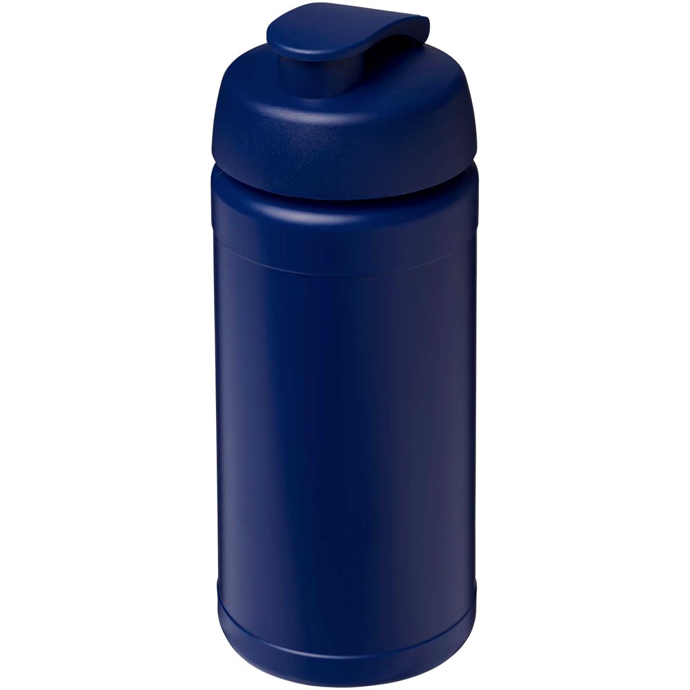 Bouteille de sport Baseline Rise de 500 ml recyclée avec couvercle rabattable Bleu, Bleu