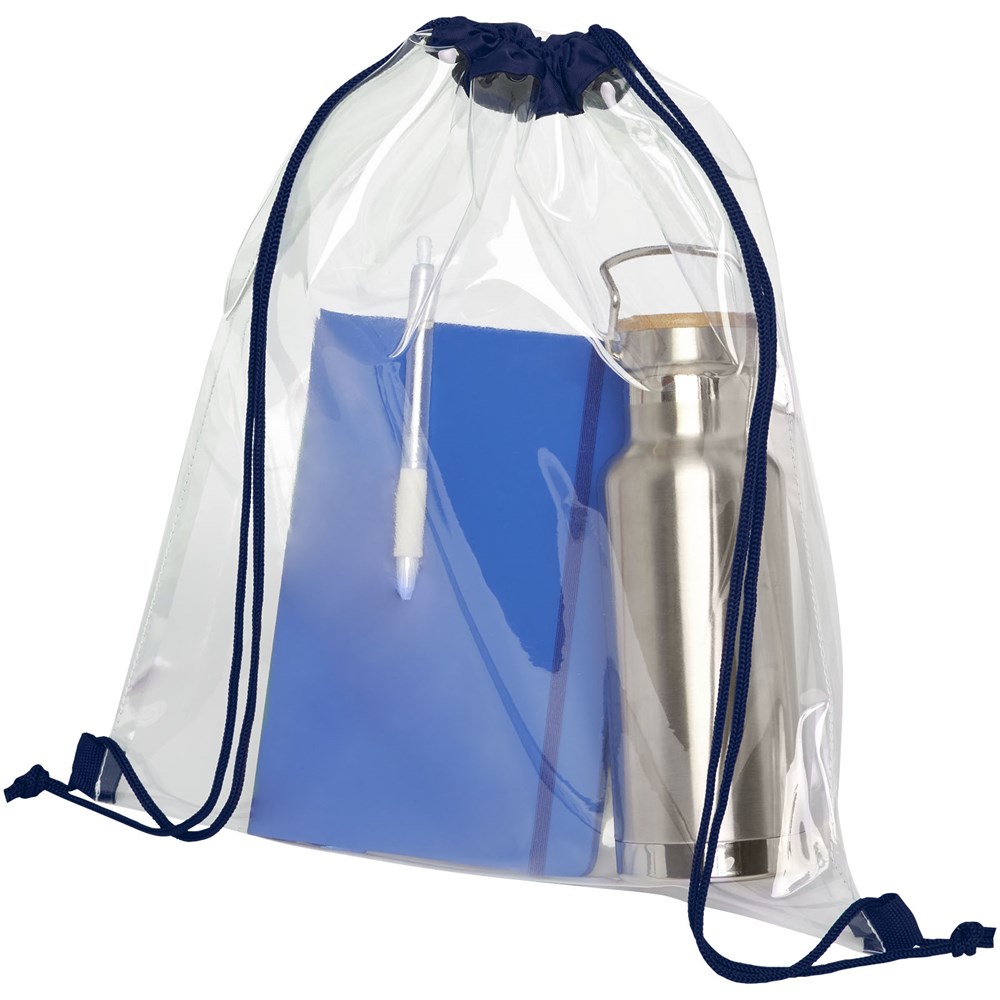 Lancaster Premium Turnbeutel 5L navy, transparent klar