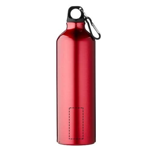 Oregon 770 ml Aluminium Trinkflasche mit Karabinerhaken rot