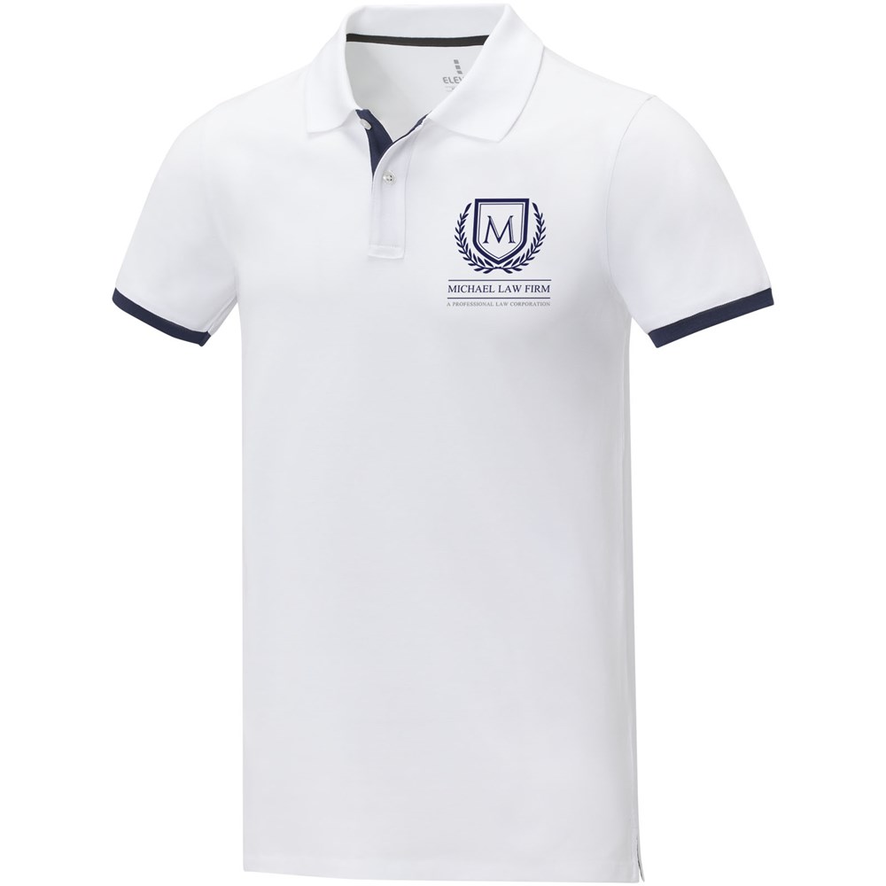 Polo Morgan manches courtes deux tons homme Blanc