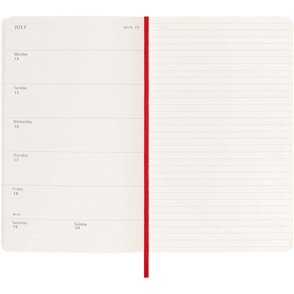 Agenda L 12 mois Moleskine à couverture souple Rouge écarlate