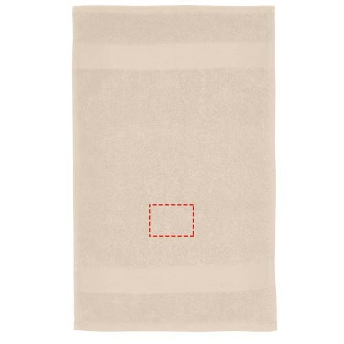 Serviette Sophia de 30 x 50 cm en coton de 450 g/m² Beige