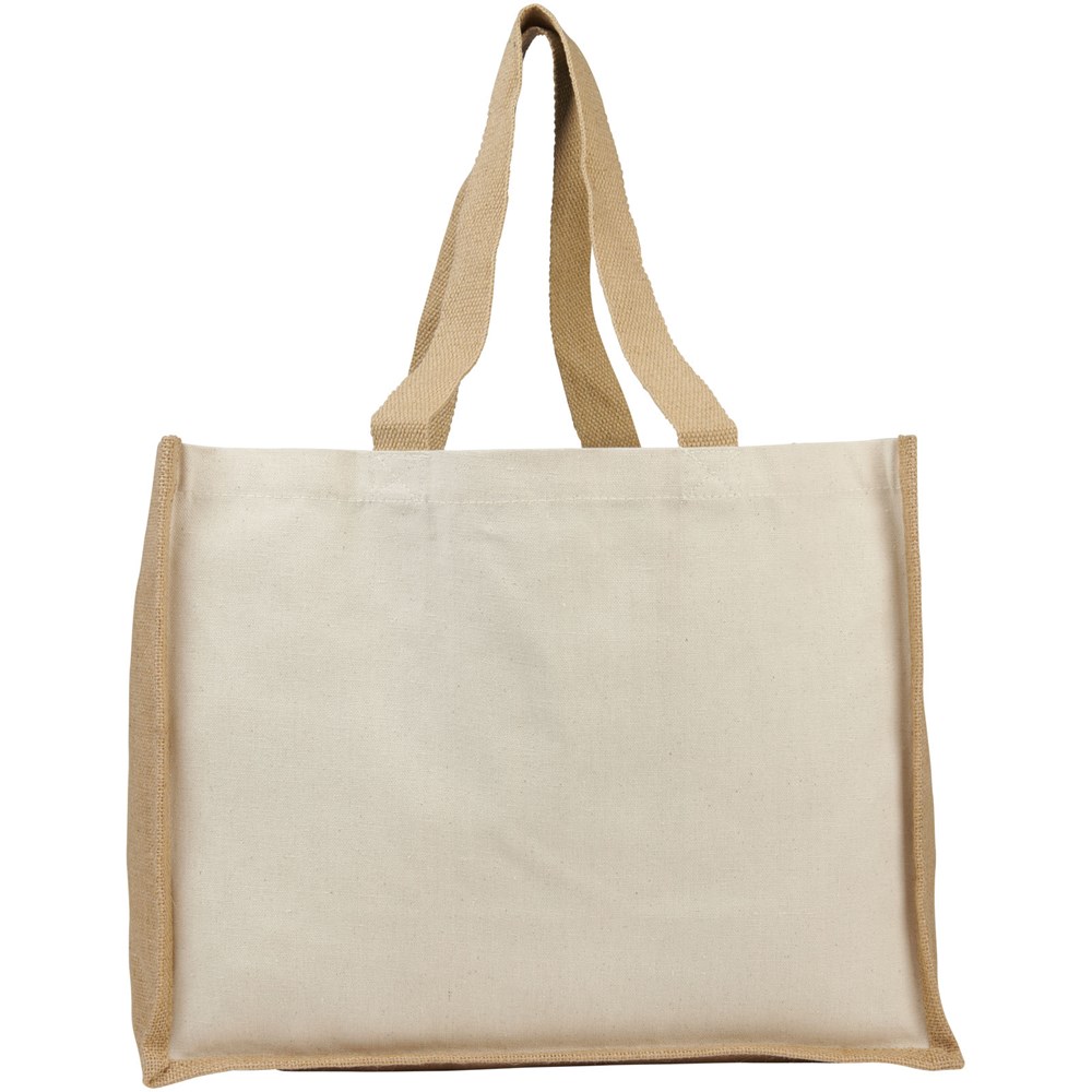 Varai 320 g/m Canvas und Jute Einkaufstasche 23L natural, natur