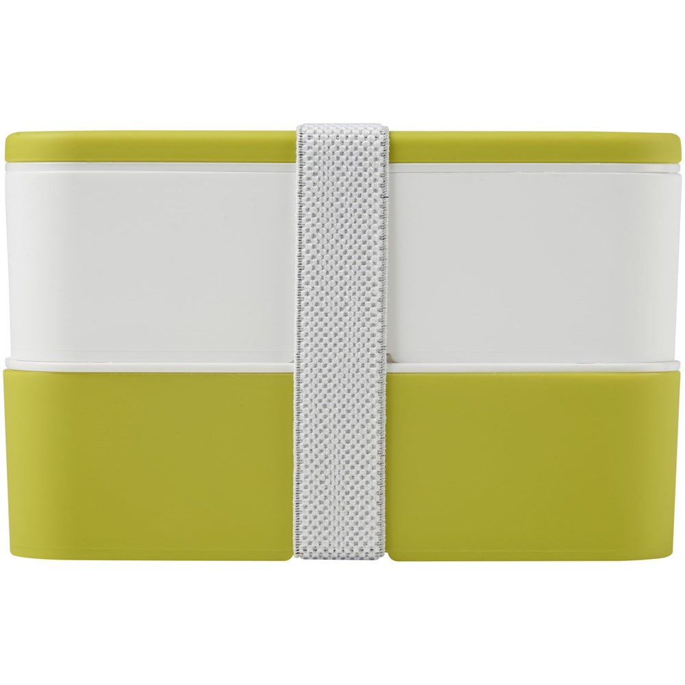 MIYO Doppel-Lunchbox limone, weiss, weiss