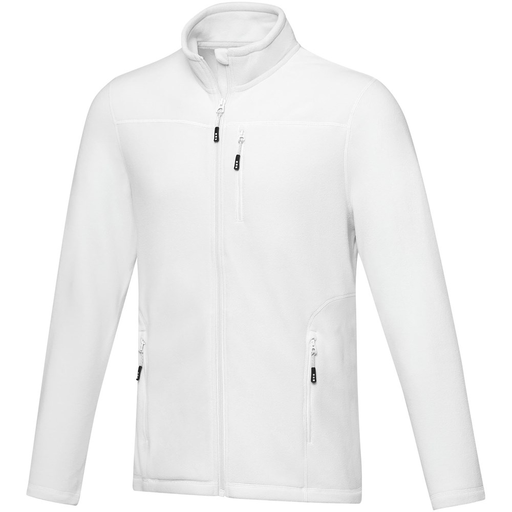 Veste Amber pour homme en polaire recyclée GRS entièrement zippée Blanc