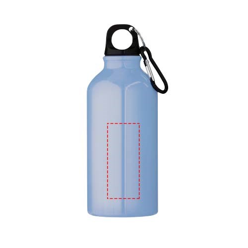 Oregon 400 ml Aluminium Trinkflasche mit Karabinerhaken hellblau