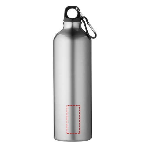 Bouteille d'eau Oregon de 770 ml en aluminium recyclé certifié RCS avec mousqueton argent