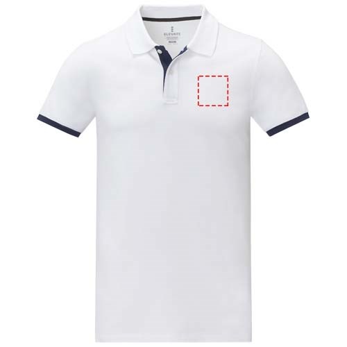 Polo Morgan manches courtes deux tons homme Blanc