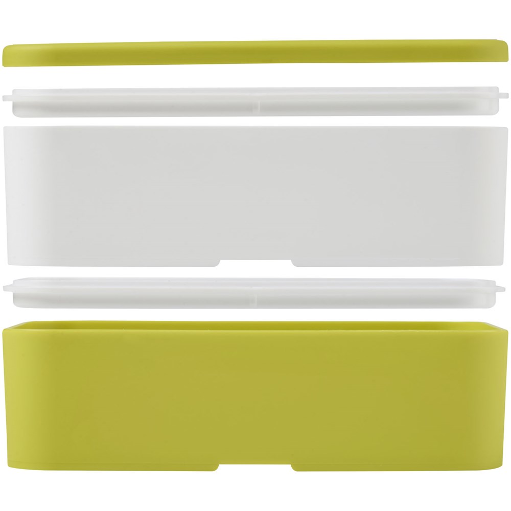 MIYO Doppel-Lunchbox limone, weiss, weiss