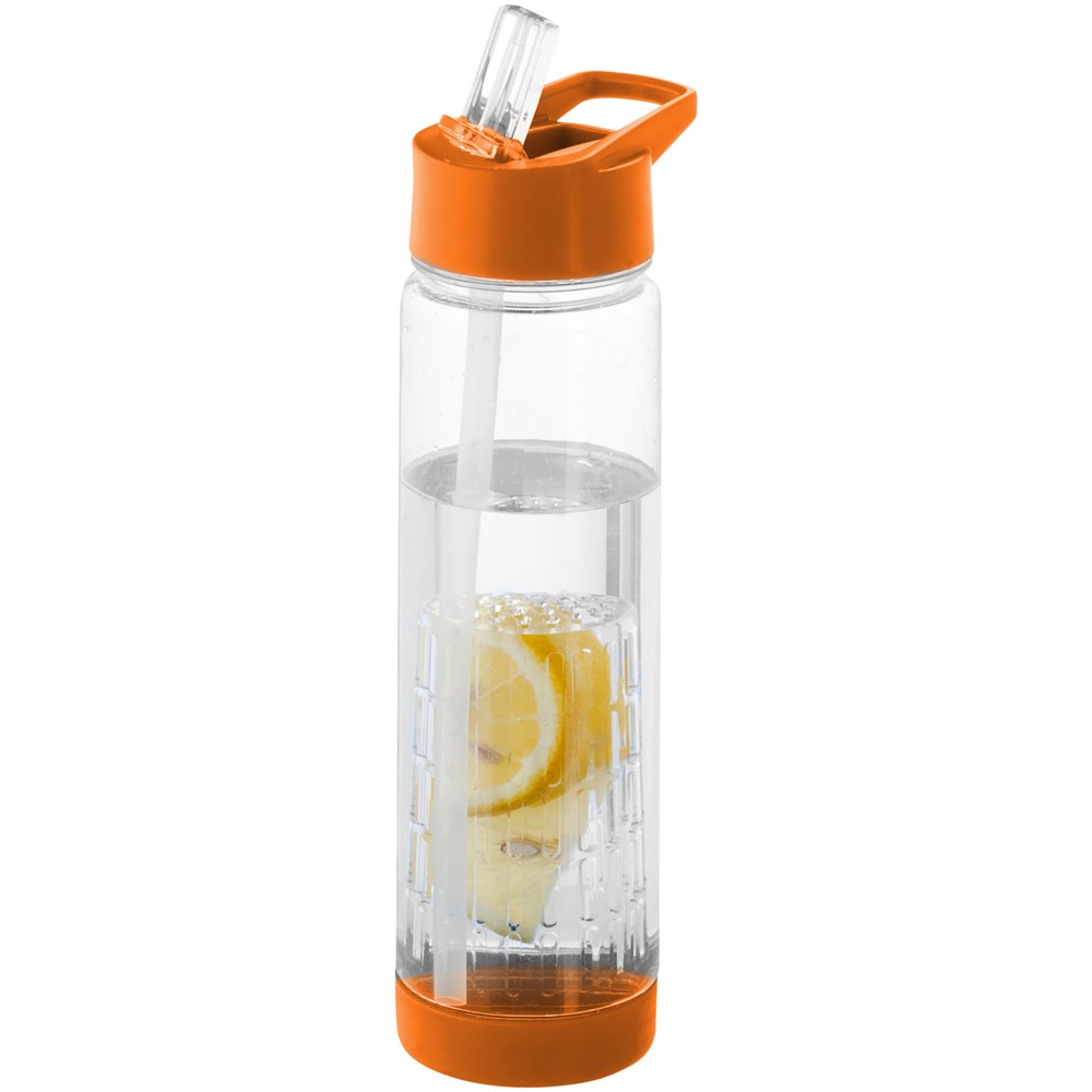 Tutti frutti 740 ml Tritan™ Sportflasche mit Infuser transparent, orange