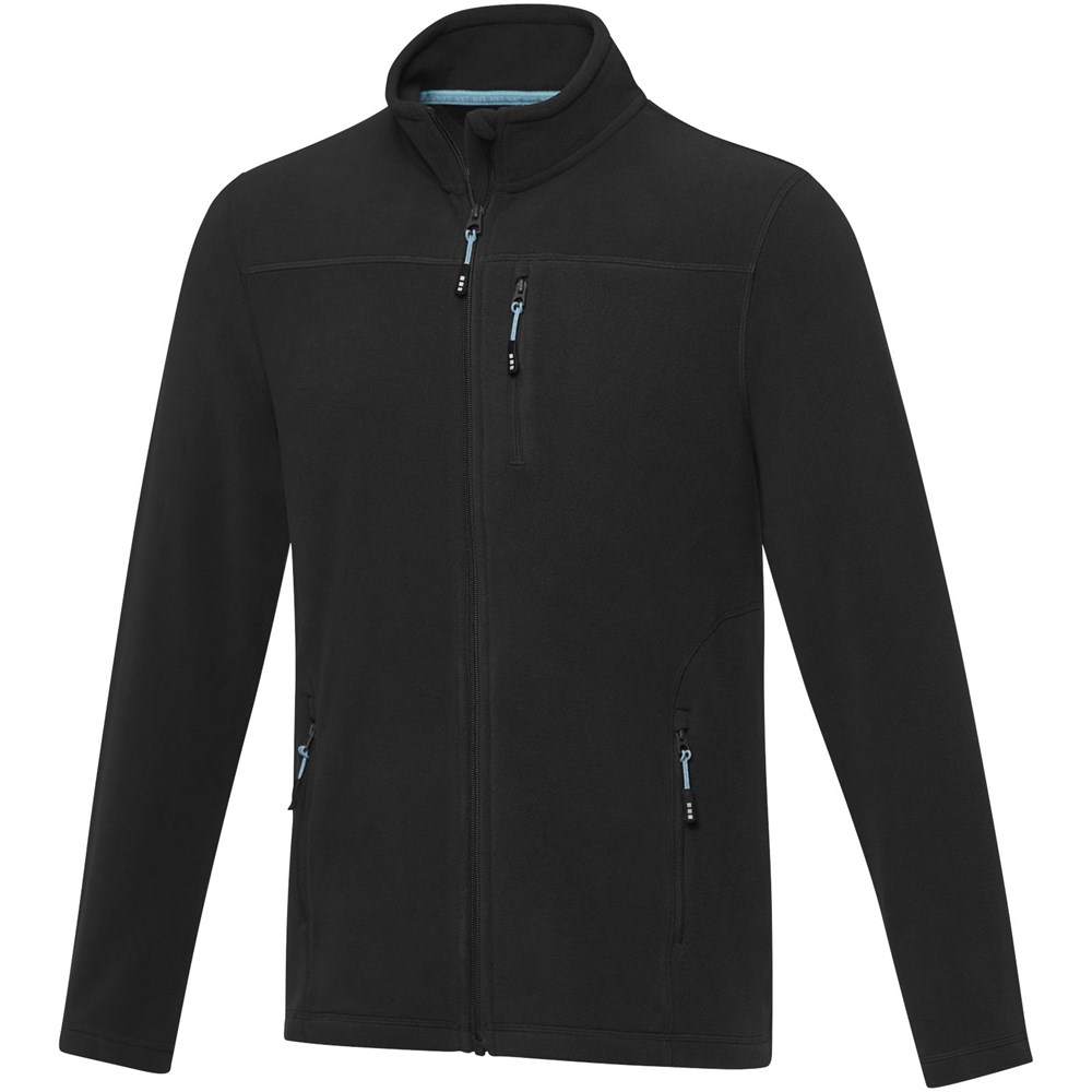 Veste Amber pour homme en polaire recyclée GRS entièrement zippée Noir