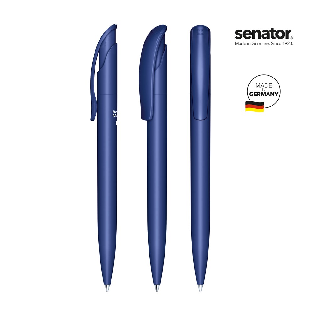 senator® Challenger  Matt Recycled Druckkugelschreiber blau 2757