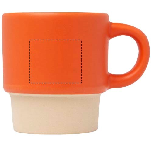 Tasse à espresso empilable Olympia de 130 ml avec fond en argile orange