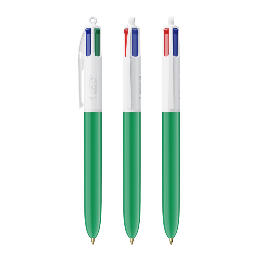 BIC® 4 Colours® Kugelschreiber weiss/grün