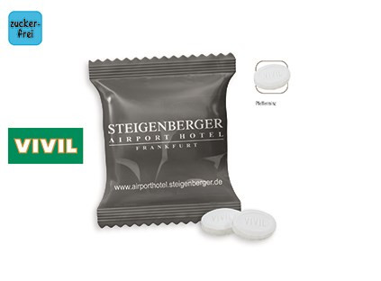 VIVIL Extra Strong zuckerfrei 2 Stück Werbetüte