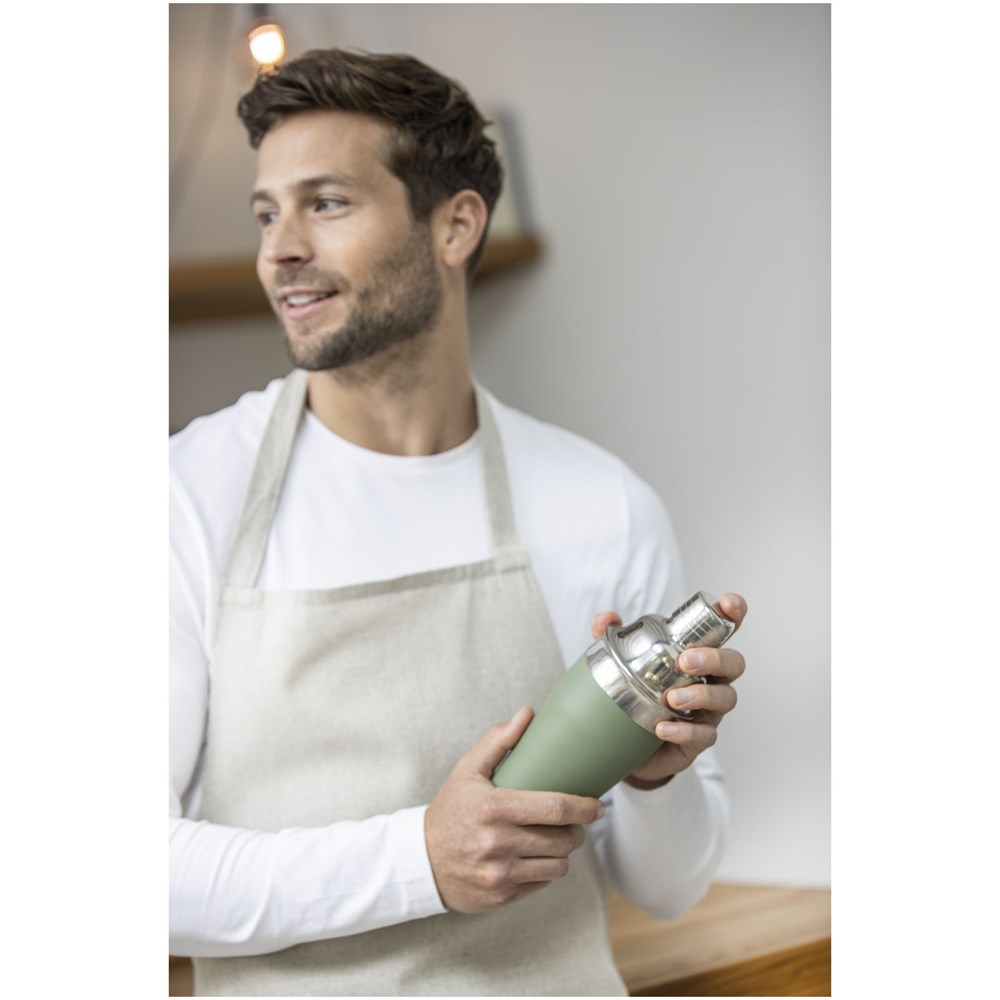 Gaudie Cocktailshaker aus recyceltem Edelstahl silber