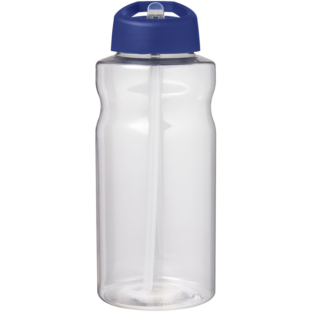 Bouteille de sport H2O Active® Big Base de 1 litre avec couvercle à bec verseur bleu