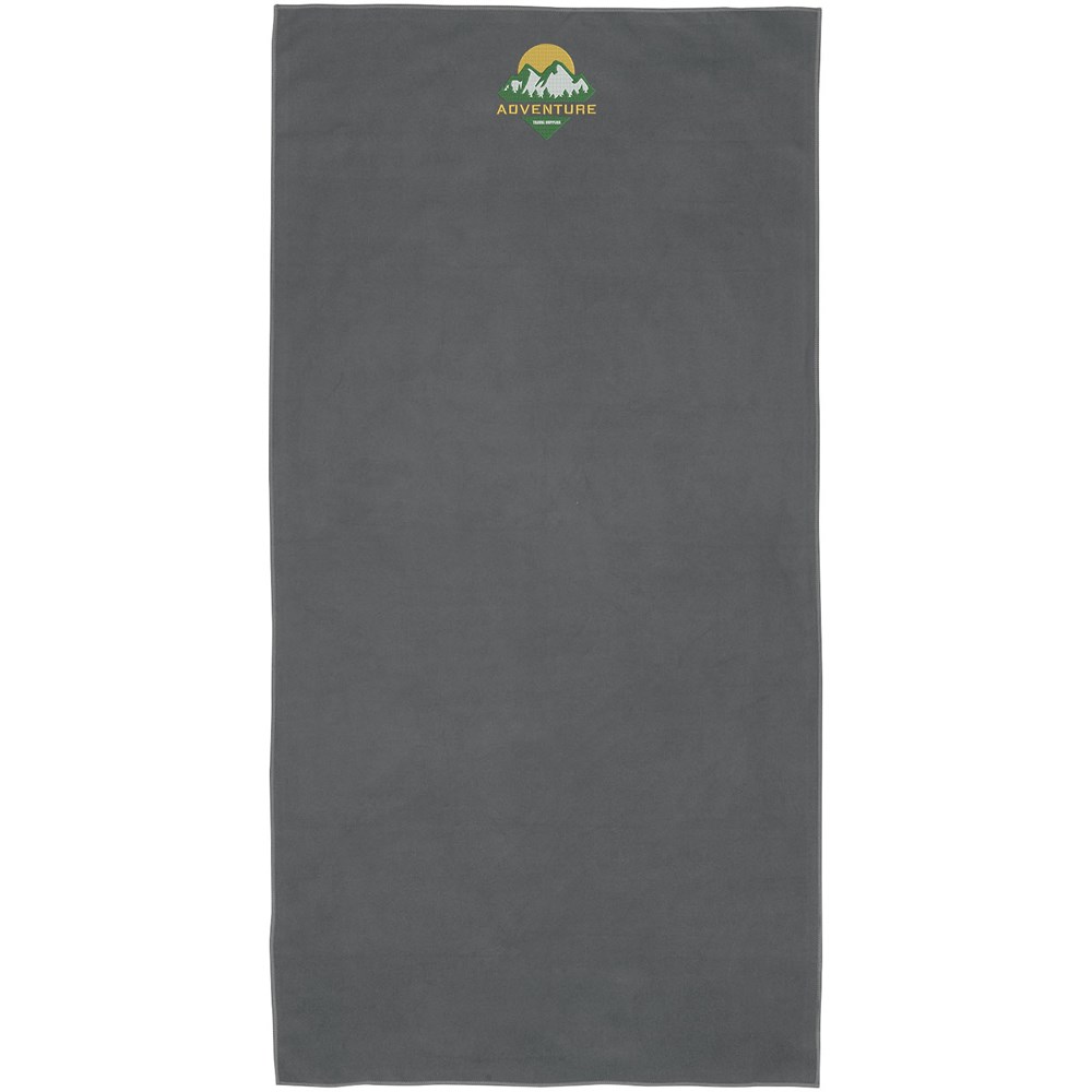 Serviette Pieter certifiée GRS ultra-légère et à séchage rapide 50 x 100 cm gris