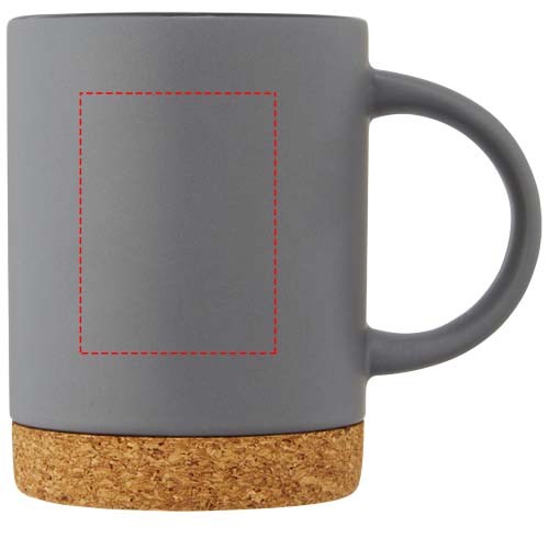 Tasse Neiva de 425 ml en céramique avec base en liège gris