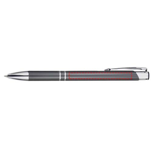 Stylo bille rétractable en aluminium Moneta (encre bleue) gris