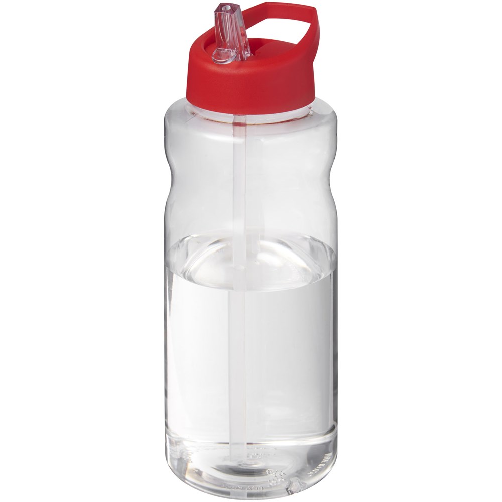 Bouteille de sport H2O Active® Big Base de 1 litre avec couvercle à bec verseur rouge