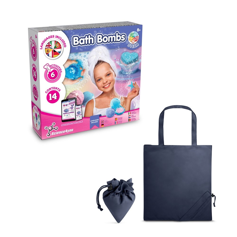 Bath Bombs Kit V Lernspiel lieferung inklusive einer faltbaren geschenktasche aus 190T dunkelblau